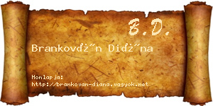 Brankován Diána névjegykártya